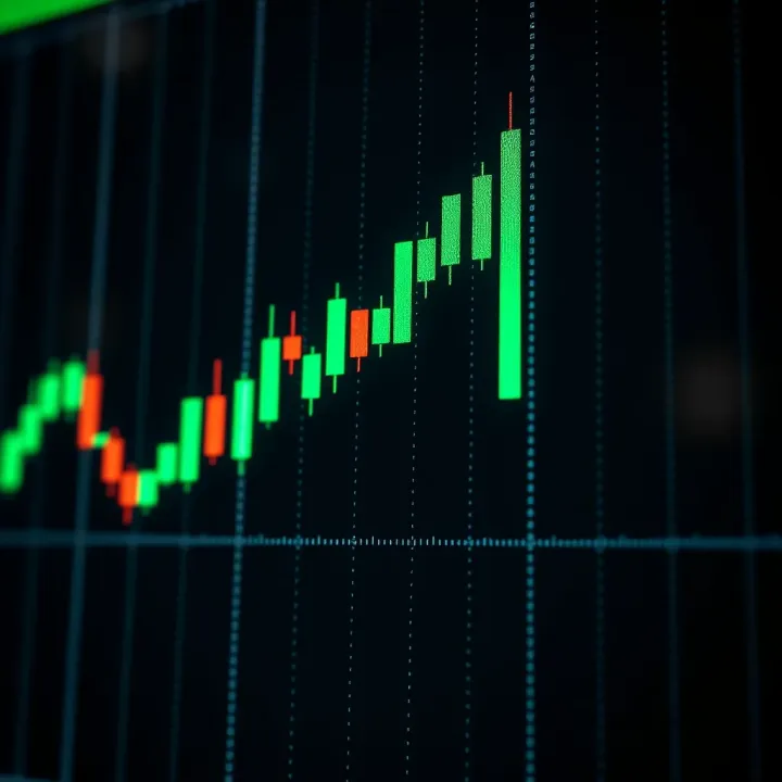Bullish candlestick pattern showing a strong upward price movement with a long green candle and small shadows