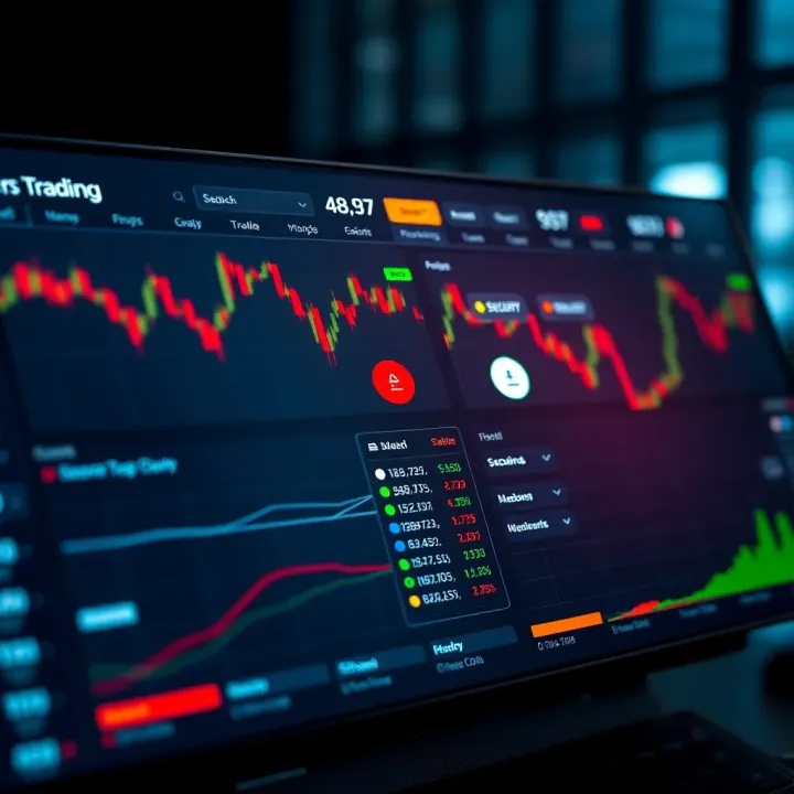 Comparison of trading app features highlighting security, cost, and usability aspects on a digital dashboard