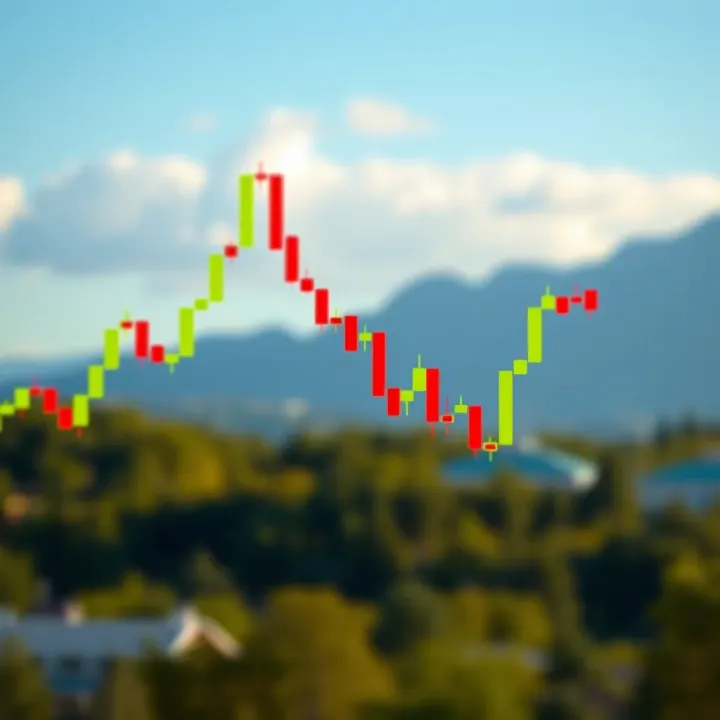 Bearish candlestick pattern showing a long upper shadow and small real body indicating potential market reversal