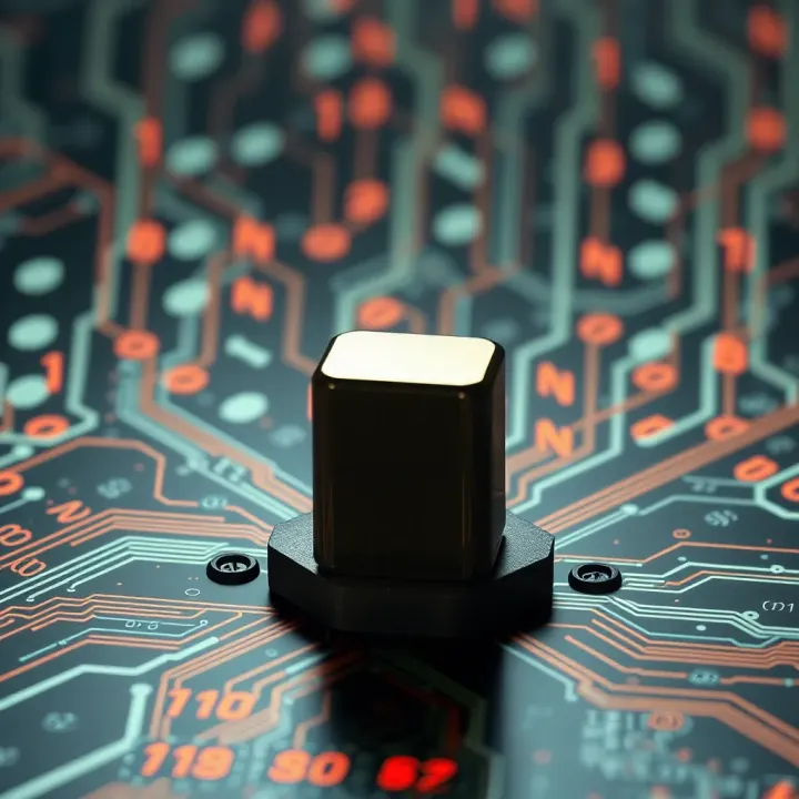 Conceptual representation of overflow in binary arithmetic with digital circuits background