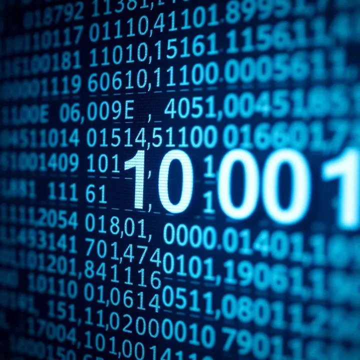 Visual representation of Binary Coded Decimal structure showing digits encoded in four-bit binary