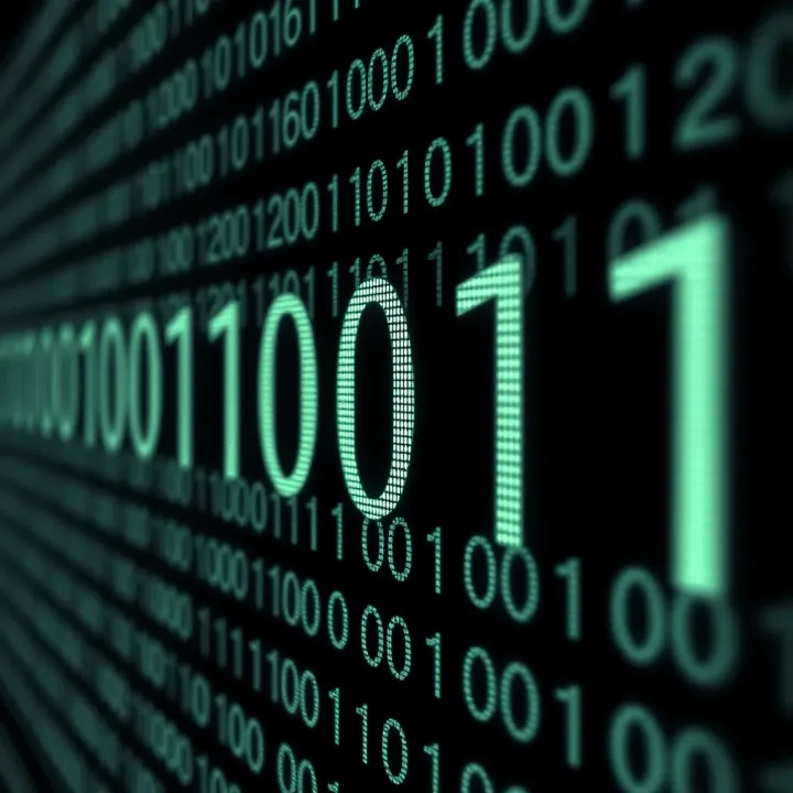 Visual representation of place values in a binary number system from right to left