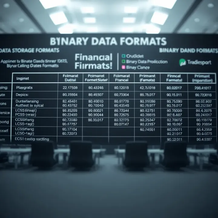 Chart showcasing various binary data storage formats and their characteristics