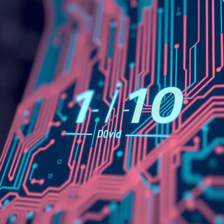 Visual representation of binary division algorithm showing dividend, divisor, quotient, and remainder in a digital circuit style