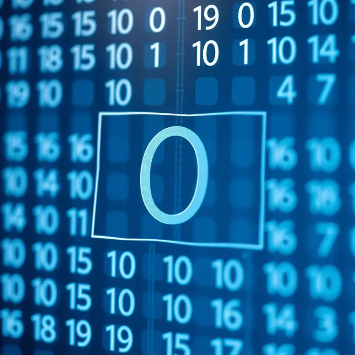 Diagram illustrating the binary numeral system with digits zero and one