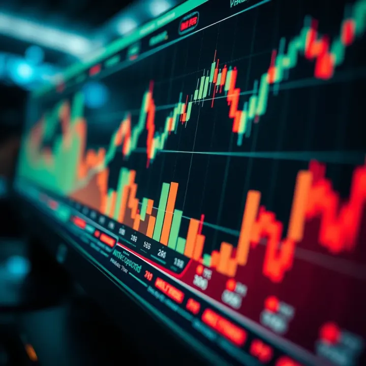 Graph showing trends and fluctuations in binary option trading with a focus on Pakistani market dynamics