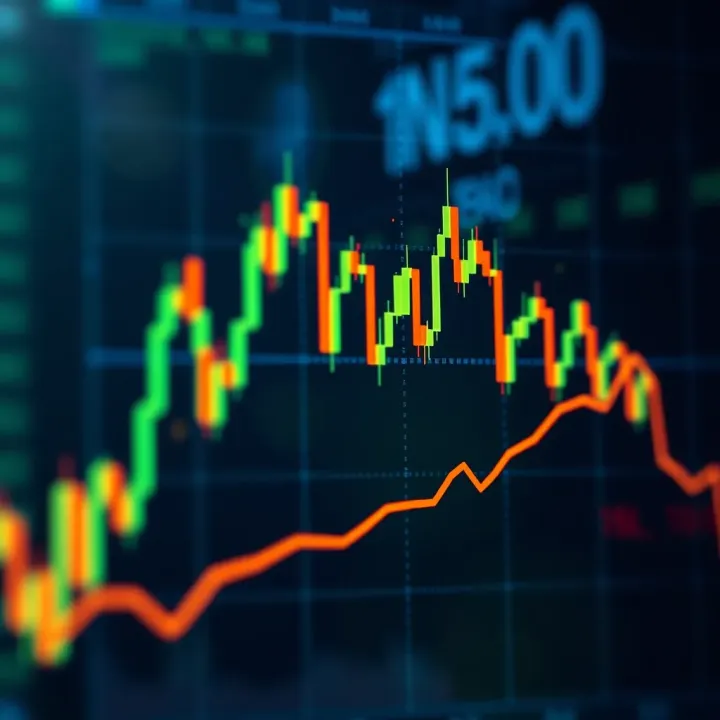 Graph showing binary quote fluctuations in financial trading markets