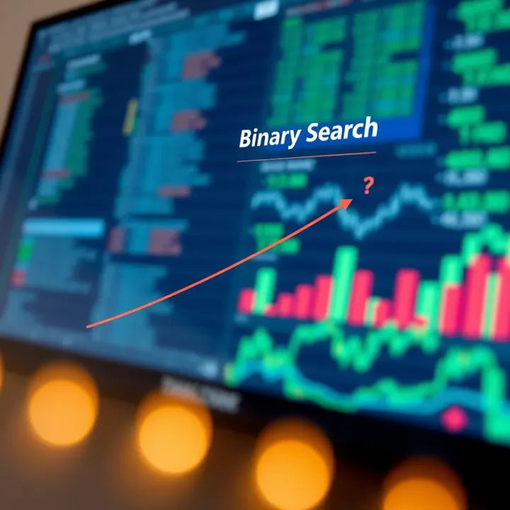 Diagram depicting efficiency comparison between binary search and linear search