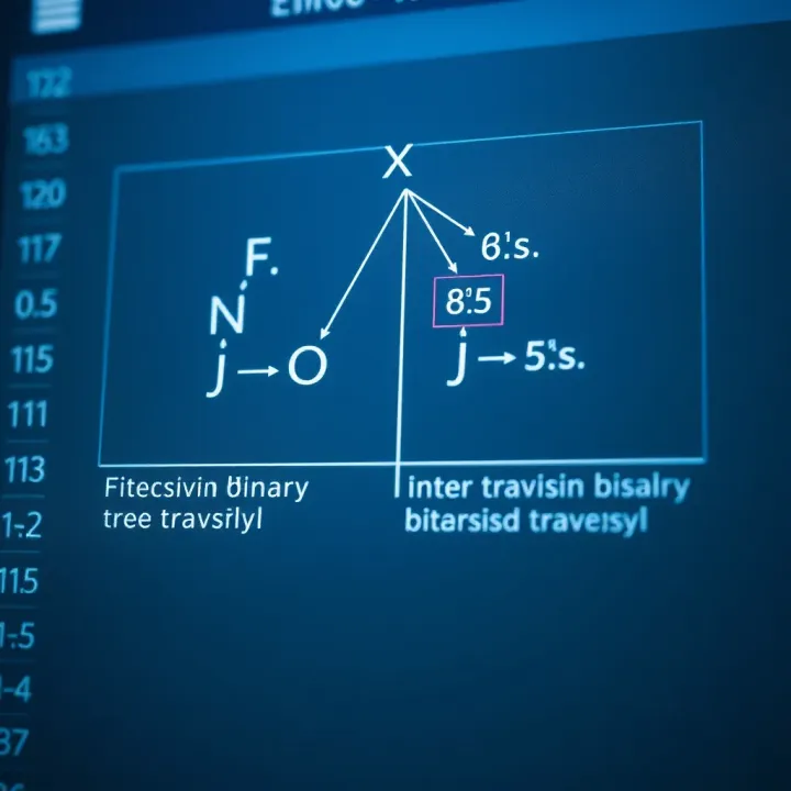 Comparison chart showing recursive and iterative techniques for binary tree traversal