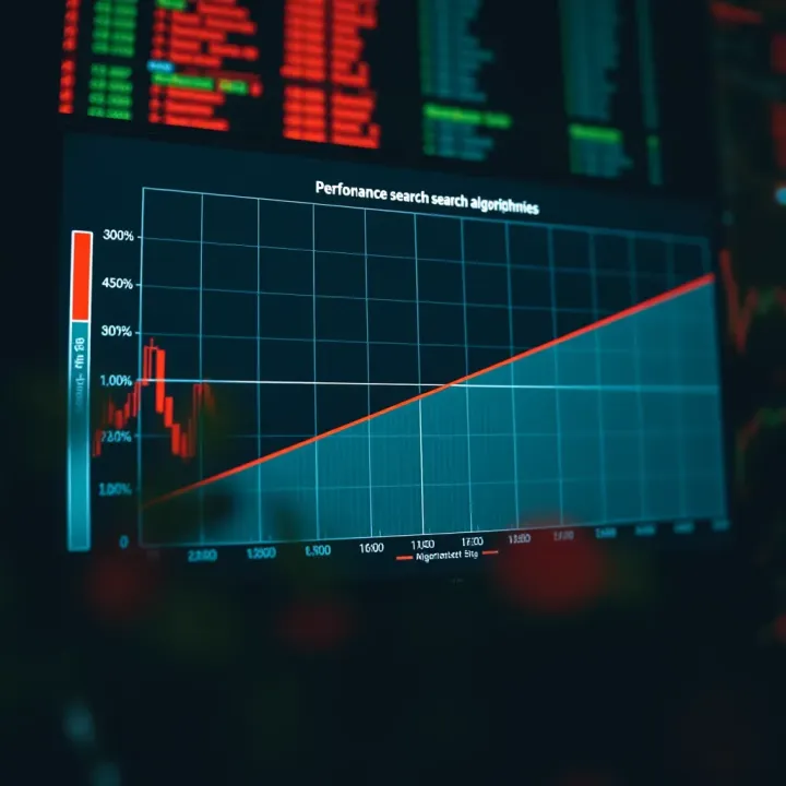 Performance Comparison of Search Algorithms Comparison graph showing performance differences between binary search and linear search algorithms