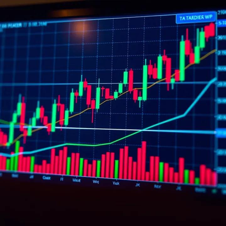 Forex candlestick chart showing various candlestick patterns used to analyze market trends and price movements in trading