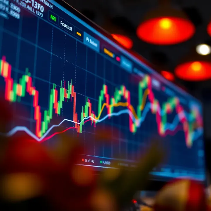 Visual representation of forex trading chart highlighting trend continuation and breakout patterns