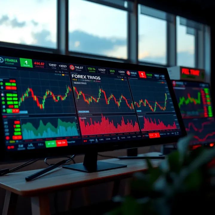 Dashboard displaying forex trading platform with real-time analytics and risk management tools