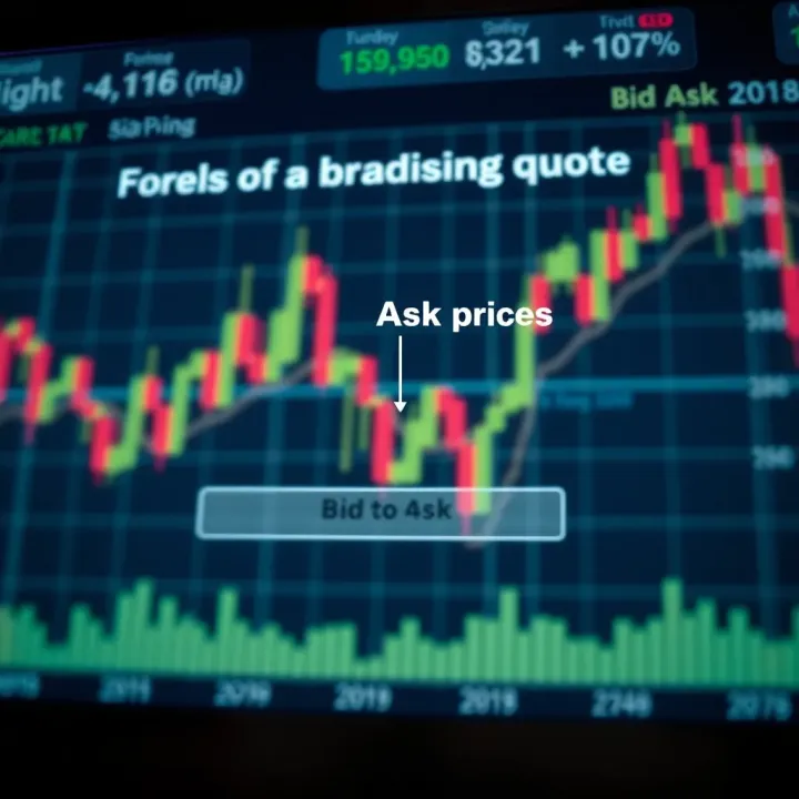 Diagram illustrating the structure of a forex trading quote with bid and ask prices