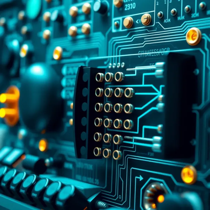 Diagram illustrating the internal connections of a four-unit binary adder circuit