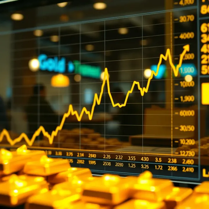 Graph showing fluctuations in gold prices in Pakistan influenced by market trends and local demand