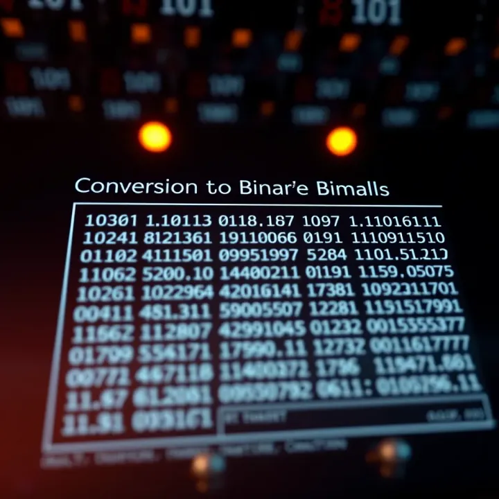 Chart showing conversion of grey code sequences to binary numbers in digital electronics