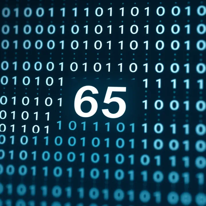 Visual example showing the binary representation of a decimal value with labeled bits indicating their respective values